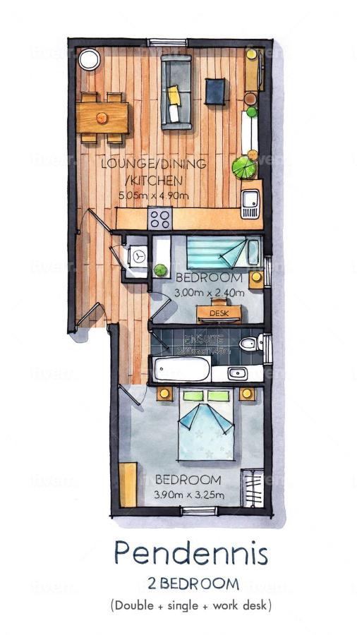 Pendennis - Bright Victorian Flat, Sea Views & Close To Beach Falmouth Ngoại thất bức ảnh